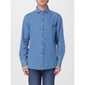 Brunello Cucinelli Men Cotton Shirt With Logo Brunello Cucinelli